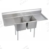 ELKAY Kitchen Sink: 2 Bowls, 43 3/4 in Overall Ht, 70 in Overall Lg, 25 3/4 in Overall Wd (MPN E2C16X20-2-18X). Key specifications — Brand: ELKAY.