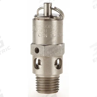 CONRADER Safety Valve: Hard Seat, 1/4 in (M)NPT Inlet (In.) - Hard Seat Pneumatic Safety Valves