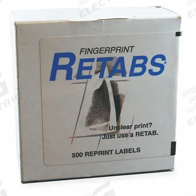 CORTECH Correction Label: White, 8 in Lg, 5 in Ht - Accessories for Fingerprint Stations