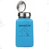 MENDA Dropper Bottle: HDPE, 177 mL, 6 fl oz, IPA, Closure Included, Dropper, Sterile, Blue, Square (MPN 35299). Key specifications — attr1369985: Blue; attr1369995: Silver; attr1370000: Yes; attr1370012: MENDA; attr1369996: Yes; attr1369956: IPA.