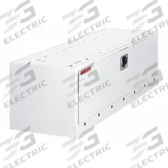 WEATHER GUARD Wheel Well Cabinet: Cabinet, Steel, 14 in Overall Lg, 42 in Overall Wd, Wheel Well (MPN 9444-3-01). Key specifications — Color: White; Includes: (2) Floor Mounting Spacers; Product Type: Cabinet; Compatible Product Type: Vehicle Storage Drawers; Material: Steel; Mounting Location: Wheel Well; Brand: WEATHER GUARD.