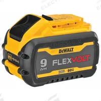 DEWALT Battery: FLEXVOLT®, 9 Ah, Battery Included, 20V DC/60V DC (MPN DCB609). Key specifications — attr1278107: Not Oil-Resistant.
