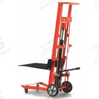 DAYTON Platform Lift Truck: 750 lb, 5 3/4 in to 54 in, Steel, 22 in L x 30 in W Platform, Foot Pump (MPN 2MPU8). Key specifications — attr1357334: DAYTON; attr1357306: (2) Swivel.