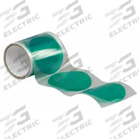 3M Film Tape: Disc, 4 in Dia, 3.2 mil Thick, Polyester Film, Silicone, Green, 50 PK (MPN 8992). Key specifications — Series: 8992.