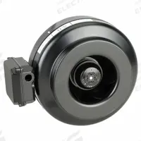 In-Line Duct Fan: 618 cfm Max., 10 in Duct, 214 W, 120V AC, 1 Ph, IP44, Galvanized Steel (MPN PV-250X). Key specifications — Includes: Mounting Bracket; Brand: SOLER & PALAU; Speed Controllable: Yes; High-Efficiency Motor: No; Nameplate Voltage: 120V AC; Number of Speeds: 1; Airflow @ 0.000 in SP - Range: 500 to 749 cfm; High-Efficiency Motor_Broad: Standard-Efficiency Motor.