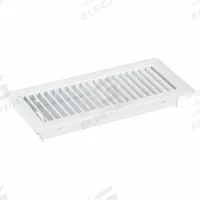 Floor Register: Floor, 5 1/2 in H, 11 1/2 in W, Louvered, Powder Coated, White, Steel Grille (MPN 4MJE3). Key specifications — Adjustable Blades: No; Brand: APPROVED VENDOR; Airflow Directions: One-Way; Grille Color: White.