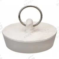 APPROVED VENDOR Drain Stopper: 1 3/4 in Overall Dia, Rubber, White, Push and Pull, 5 PK (MPN 1PPH5). Key specifications — Material: Rubber; Color: White; Brand: APPROVED VENDOR; Application: Sink.