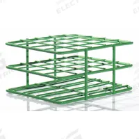 Tube Rack: 4 1/4 in Overall Wd, 2 1/2 in Overall Ht, 5 in Overall Lg, Steel, Green, (20) Places (MPN F18788-2000). Key specifications — Material: Steel; Mounting Location: Benchtop; Color: Green; Product Type: Test Tube Rack; Total Holding Capacity: (20) Places; Brand: SP SCIENCEWARE.