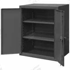DURHAM MFG Storage Cabinet: 48 in x 24 in x 42 in, Swing Handle & Padlock Hasp, 12 ga Panel Thick (MPN HDC-244842-2S95). Key specifications — attr62698: Gray; attr62736: Welded; attr87895: Frame; attr62693: Assembled; attr62737: Stationary; attr62694: Adjustable; attr62695: Powder Coated; attr62696: Steel.