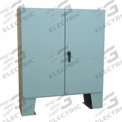 HAMMOND Electrical Enclosure: Steel, 60 in x 60 in x 17 in, NEMA 12, w/Panel, Solid Cover, Hinged (MPN 1422D16F). Key specifications — Brand: HAMMOND; Closure Method: Handle; Knockouts: Not Included.