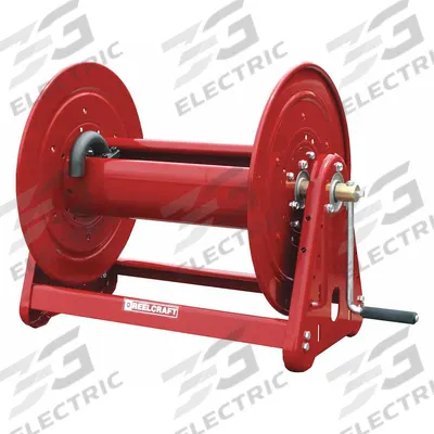 REELCRAFT Hand Crank Hose Reel: 325 ft (1/2 in I.D.), 17 3/4 in L x 31 3/4 in W x 20 1/4 in H - Standard Multipurpose Hand-Crank Hose Reels with Gooseneck