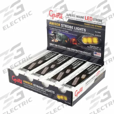 GROTE Warning/Directional Light: Combo Warning and Directional Light, Amber, 1 in Overall Wd - Vehicle Perimeter Flashing Warning Lights