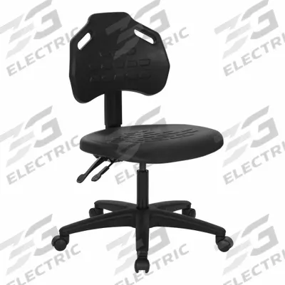 OFFICE STAR PRODUCTS Task Chair: KH, Black, Plastic Material, 18 5/8 in Back Ht - Armless Office Chairs