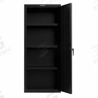 STRONG HOLD Cabinet: 30 in x 24 in x 72 in, Swing Handle & Keyed Lock/Padlock Hasp, Shelves, Black (MPN 2.66-1D-243-P). Key specifications — Cabinet Color: Black; Method of Construction: Welded; Assembled: Assembled; Mobility: Mobile; Adjustable Shelves: Adjustable; Cabinet Material: Steel; Brand: STRONG HOLD; Lock Type: Keyed Lock.