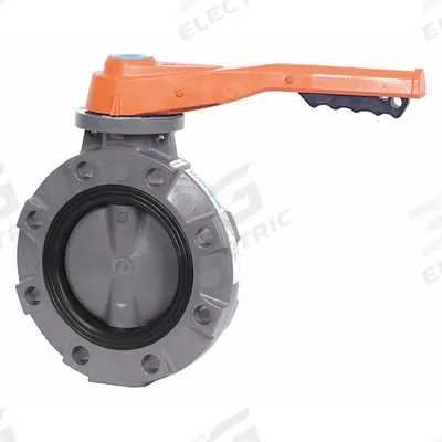 HAYWARD Butterfly Valve: 6 in Pipe Size, Concentric, 150 psi Max. Pressure (CWP) - Glass-Filled Polypropylene General-Service Butterfly Valves