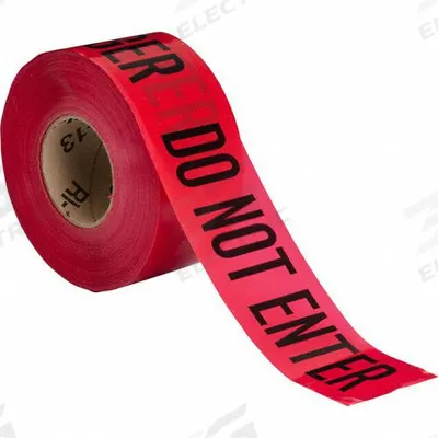 APPROVED VENDOR Barricade Tape: 1,000 ft Lg, 3 in Wd, Danger Do Not Enter Legend - Specific Danger Messaging Barrier Tape