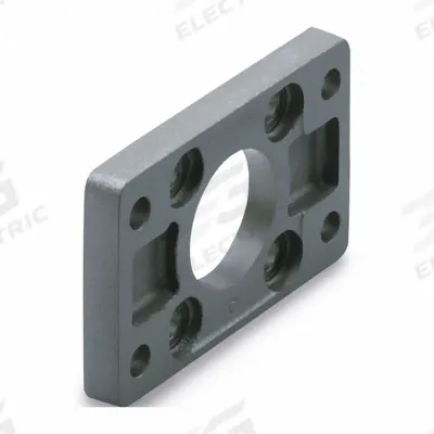 SPEEDAIRE Flange Plate: Flange, Fits 100 mm Bore Dia, Steel - Flange Mounting Hardware