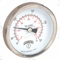 WINTERS Dial Thermometer: 30°F to 250°F /0°C to 120°C, +/- 1% Accuracy, 2 1/2 in Dial Dia (MPN TSW174-SWLF.). Key specifications — Brand: WINTERS; Accuracy: +/- 1%.
