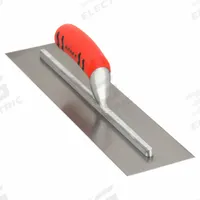 KRAFT TOOL Square End Trowel: Blade Material Carbon Steel, Blade Shape Square, 4 in Blade Wd (MPN CF222PF). Key specifications — attr1008665: Camel Back; attr1005004: KRAFT TOOL; attr1008664: ProForm.