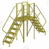 TRI-ARC Crossover Bridge: 5 ft Platform Ht, Steel, 1,000 lb Load Capacity, Perforated, 6 Steps (MPN 7CZ03). Key specifications — Brand: TRI-ARC; Color: Yellow; Tread Type: Perforated.