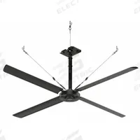 HUNTER INDUSTRIAL Ceiling Fan: 55,119 cfm Airflow, 10 ft Blade Dia, Variable Speeds, 240V AC, Silver (MPN E10-23I-IP-SM). Key specifications — Voltage: 240V AC; Light Kit: No; Series: ECO; Number of Speeds: Variable; Phase: Three; Current: 3.5 A; Brand: HUNTER INDUSTRIAL.