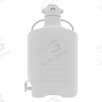 APPROVED VENDOR Plastic Carboys, Jerricans, & Jugs - Rectangular Plastic Carboys & Jerricans: 40 L (MPN 155-5221-OEM). Key specifications — Autoclavable: Yes; Dispenser Location: Bottom; Features: Rectangular Shape; Body Color: Colorless; Brand: APPROVED VENDOR; Includes Closure: Yes; Mouth Size: Wide; Screw Closure Size: 120 mm.