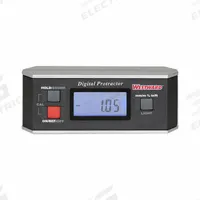 WESTWARD Digital Protractor: -360°to 360°, +/-0.15° Accuracy, 0.05° Resolution, Aluminum/Plastic (MPN 827HZ1). Key specifications — attr1182192: 0.05°; attr1182193: Plastic; attr1182194: +/-0.15°; attr1182197: Relative Measurement Mode; attr1182199: Backlight LCD; attr1182218: WESTWARD.