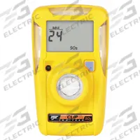 HONEYWELL Single-Gas Detector: High 10 ppm/Low 5 \ppm, Sulfur Dioxide ( SO2 ), HONEYWELL BW BW Clip (MPN BWC2-S). Key specifications — Gas Detected: Sulfur Dioxide; Housing Color: Yellow; Battery Chemistry: Lithium.