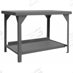 DURHAM MFG Workbench: Fixed Ht, Steel, 60 in x 36 in, 12,000 lb Overall Load Capacity, Gray (MPN HDWB-3660-95). Key specifications — Brand: DURHAM MFG.