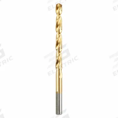 MILWAUKEE Jobber Length Drill Bit: 1/4", 135° Split Point, TiN-Coated HSS - Chip-Clearing High-Speed Steel Jobber-Length Drill Bits