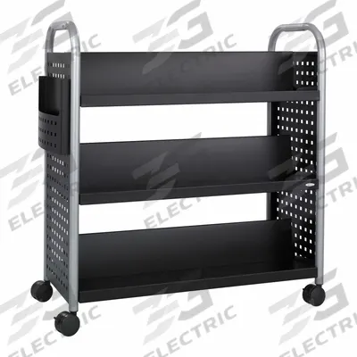 SAFCO Book Cart: 41 1/4 in Overall Ht, 41 1/4 in Overall Wd, 17 3/4 in Overall Dp - Book Trucks