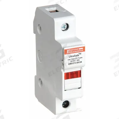 MERSEN Fuse Block: Finger-Safe, 1 Pole, DIN Rail Mounting - UL Class CC Fuse Blocks