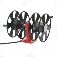 REELCRAFT Arc Welding Cable Reel: 250 A Current (Max), 1 AWG to 2/0 AWG, Hand Crank (MPN T-2462-0). Key specifications — attr434681: REELCRAFT; attr434676: T-2462-0; attr434704: Dual: Side by Side; attr434682: 1 AWG: 150 ft.