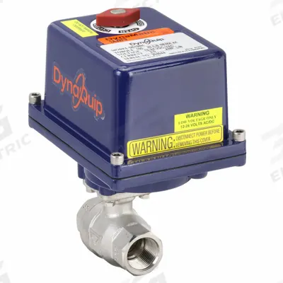 DYNAQUIP CONTROLS Electrically Actuated Two-Way Ball Valve: 3/4 in, Stainless Steel - Stainless Steel Electrically-Actuated Ball Valves