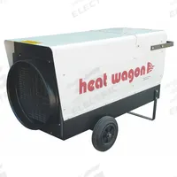 HEAT WAGON Portable Electric Salamander Heater: 16kW/32kW/40kW Watt Output, Hardwired, 440/480V AC (MPN P4000). Key specifications — NEMA Plug Configuration: Hardwired; Includes: Wheels and Handle; Phase: 3; Wattage Output: 16kW/32kW/40kW; Voltage: 440/480V AC; Thermal Overheat Protection: Automatic Reset; Brand: HEAT WAGON; Overall Dimensions - H x W x D: 25 in x 20 in x 46 in.
