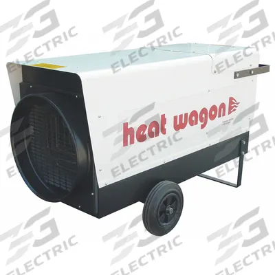 HEAT WAGON Portable Electric Salamander Heater: 16kW/32kW/40kW Watt Output, Hardwired - Portable Salamander Electric Jobsite & Garage Heaters