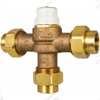 APOLLO Mixing Valve: 3/4 in Inlet Connection Size, 3/4 in Outlet Connection Size - Point-of-Source Mixing Valves