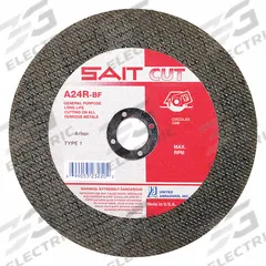 SAIT Abrasive Cut-Off Wheel: Type 1, 4 1/2" x 3/32" x 7/8", Aluminum Oxide, 24 Grit, A24R (MPN 23100). Key specifications — Series: A24R; Brand: UNITED ABRASIVES-SAIT.