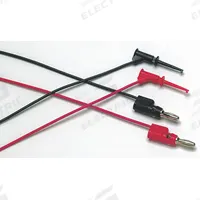 FLUKE Test Leads: Black/Red Electrical Current Color, Mini Hook Clip, Stacking Banana Plug, 35 in Lg (MPN TL960). Key specifications — Brand: FLUKE.