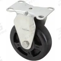 APPROVED VENDOR Plate Caster: Rigid, No Brake, Nylon, 5 in Wheel Dia., 1 1/4 in Wheel Wd, Slot (MPN P12RX-HNG050G-12). Key specifications — Brand: APPROVED VENDOR; Wheel/Tread Color: Black; Roll Up: Rigid.
