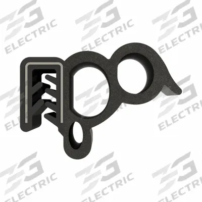 FAIRCHILD Trim Seal: Double Side Bulb, 10 ft Overall Lg, Rubber Outer, Sponge Bulb - Specialty-Bulb Edge Trim Seals