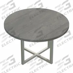 MIRELLA Conference Table: Circle, Fiberboard, Stone Gray, 29 1/2 in Overall Ht, 42 in Overall Dia (MPN MR42RSGY). Key specifications — attr987891: Traditional Leg; attr987894: Fiberboard; attr987867: Steel; attr987857: MIRELLA; attr987872: Steel.