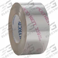 POLYKEN Foil Tape: 2 1/2 in Wd, 60 yd Lg, 4.8 mil Thick, Acrylic, Outdoor, -25°F Min Temp, Silver (MPN 339 (A)). Key specifications — Backing Material: Aluminum Foil; Series: 339.