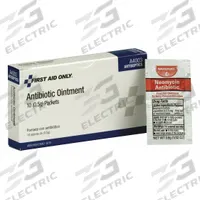 FIRST AID ONLY Topical Antibiotic Ointment: Ointment, Neomycin Sulfate, 0.9 g Size, 10 PK (MPN A4003). Key specifications — Format: Ointment; Product Type: Topical Antibiotic; Unit Package Type: Packet; Active Ingredient: Neomycin Sulfate; Manufacturer Part Number: A4003; Unitized: Unitized; Concentration: 3.5 mg; Brand: FIRST AID ONLY.
