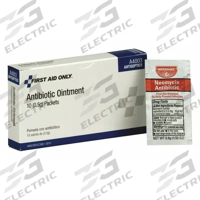 FIRST AID ONLY Topical Antibiotic Ointment: Ointment, Neomycin Sulfate, 0.9 g Size - Antibiotic Ointments & Creams