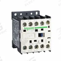 SCHNEIDER IEC Magnetic Contactor: Non-Reversing, 4 Poles, 2NO/2NC Contacts, 9 A, 110V AC Coil (MPN LC1K09008F7). Key specifications — Brand: SCHNEIDER; Integrated Surge Suppression: No.