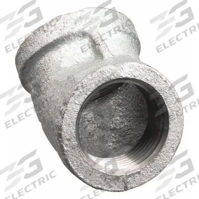 ANVIL Metal Pipe Elbow: 45° Elbow, 300 psi @ 150° F, 1/2 in x 1/2 in, Malleable Iron - Medium-Pressure Threaded Pipe Fittings