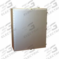 HAMMOND Electrical Enclosure: Aluminum, 36 in x 30 in x 12 in, NEMA 12/13/4/4X, w/Panel, Solid Cover (MPN 1418N4ALM12). Key specifications — Closure Method: Clamps; Brand: HAMMOND; Knockouts: Not Included.
