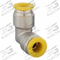 PARKER Push-Fit Elbow Fitting: 6 mm OD x 6 mm OD Size, Push-to-Connect x Push-to-Connect, Brass (MPN 165PLP-6M). Key specifications — Brand: PARKER.