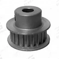 DAYTON Timing Pulley: Curvilinear, Fixed, For 6 mm Belt Wd, 22 Teeth, 3 mm Pitch, Aluminum (MPN 22-3M06M6FA6). Key specifications — Brand: DAYTON; Finish: Clear Anodized; For Belt Series: Powerhouse®.
